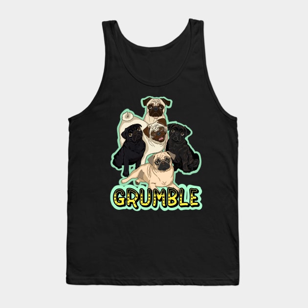 Pug Grumble Tank Top by FivePugs